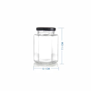 hũ thủy tinh lục giác 100ml