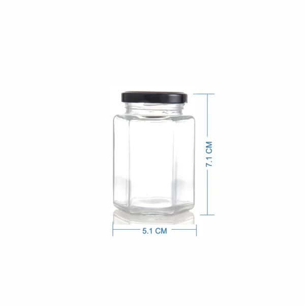 hũ thủy tinh lục giác 100ml